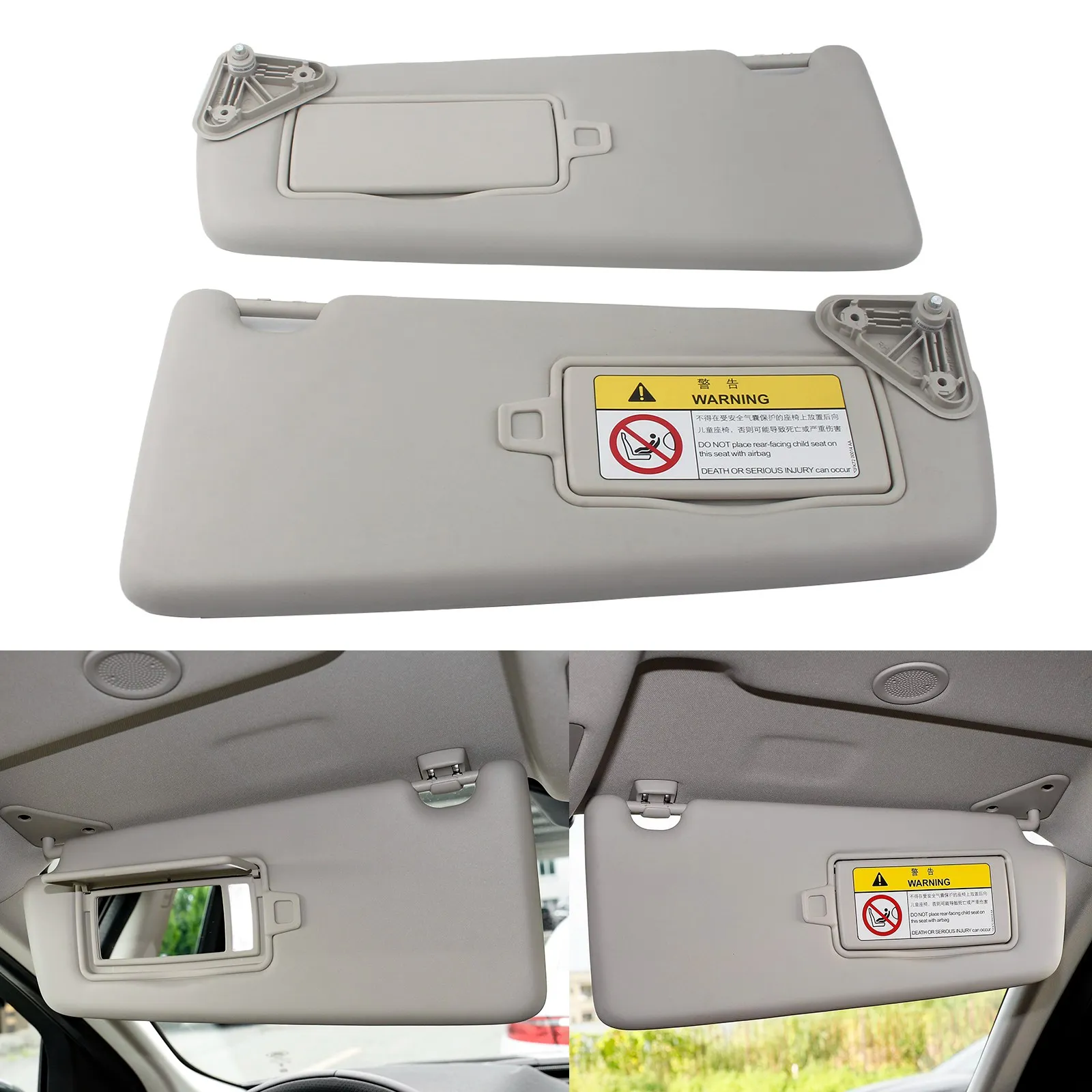 For Land Rover Discovery Sport 2024 Gray Sun Visor Sunshield Car Interior Vanity Mirror Accessories