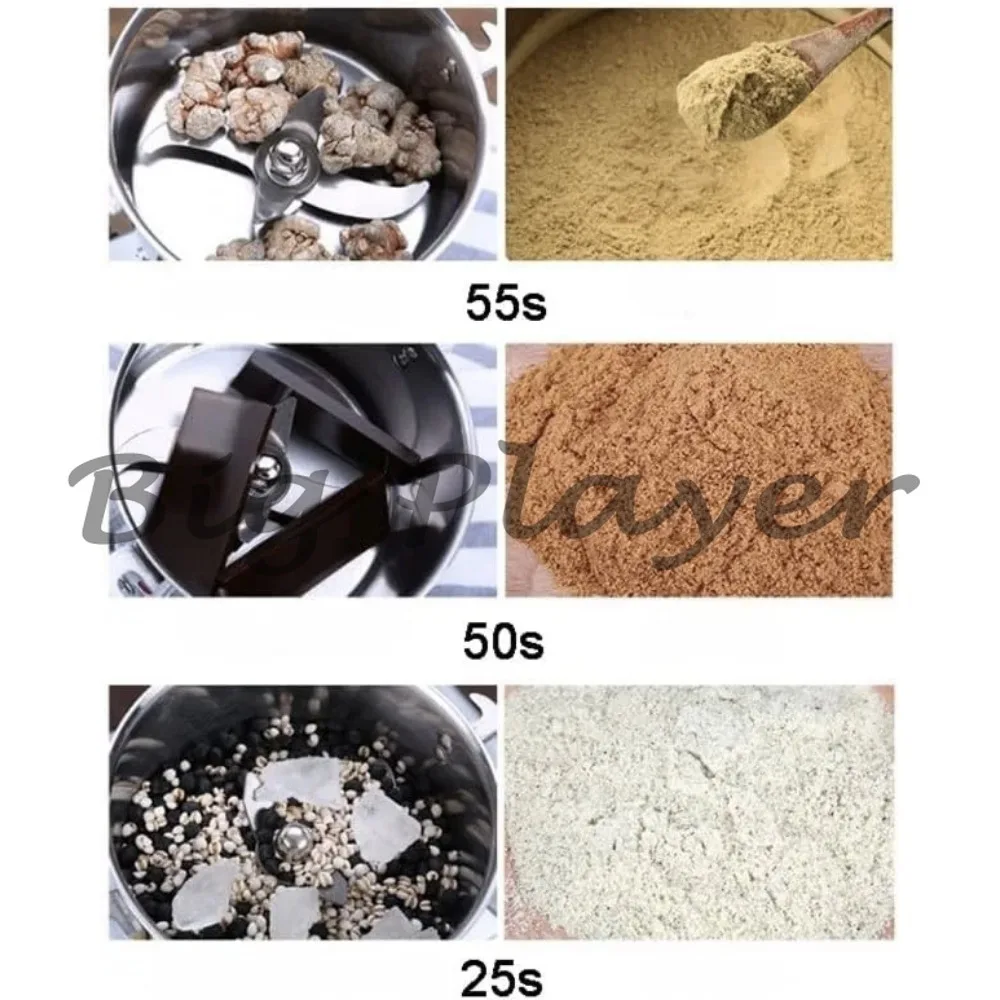 Grains Grinder 1000g Swing Type Spices Grinder Cereals Coffee Grinder Dry Food High Speed Crusher