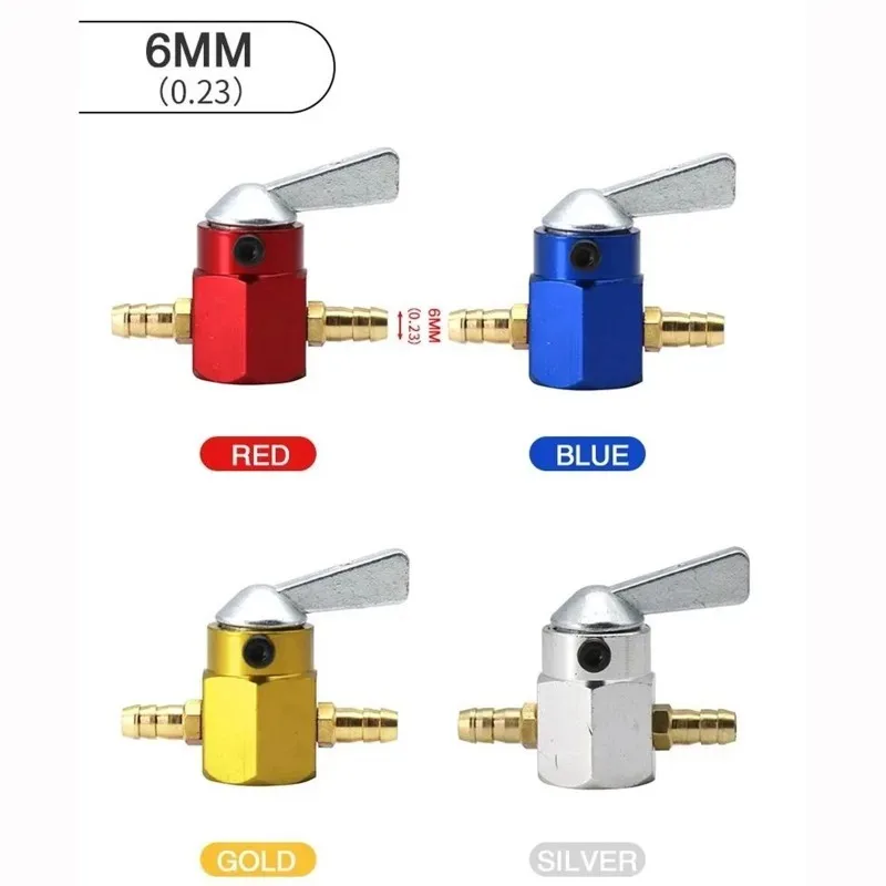 1 stücke Neue 6mm Benzin Hahn Motorrad AUF OFF Kraftstoff Schalter Qualität für Kraftstoff Hahn Farbe Kraftstoff Schlauch Universal inline