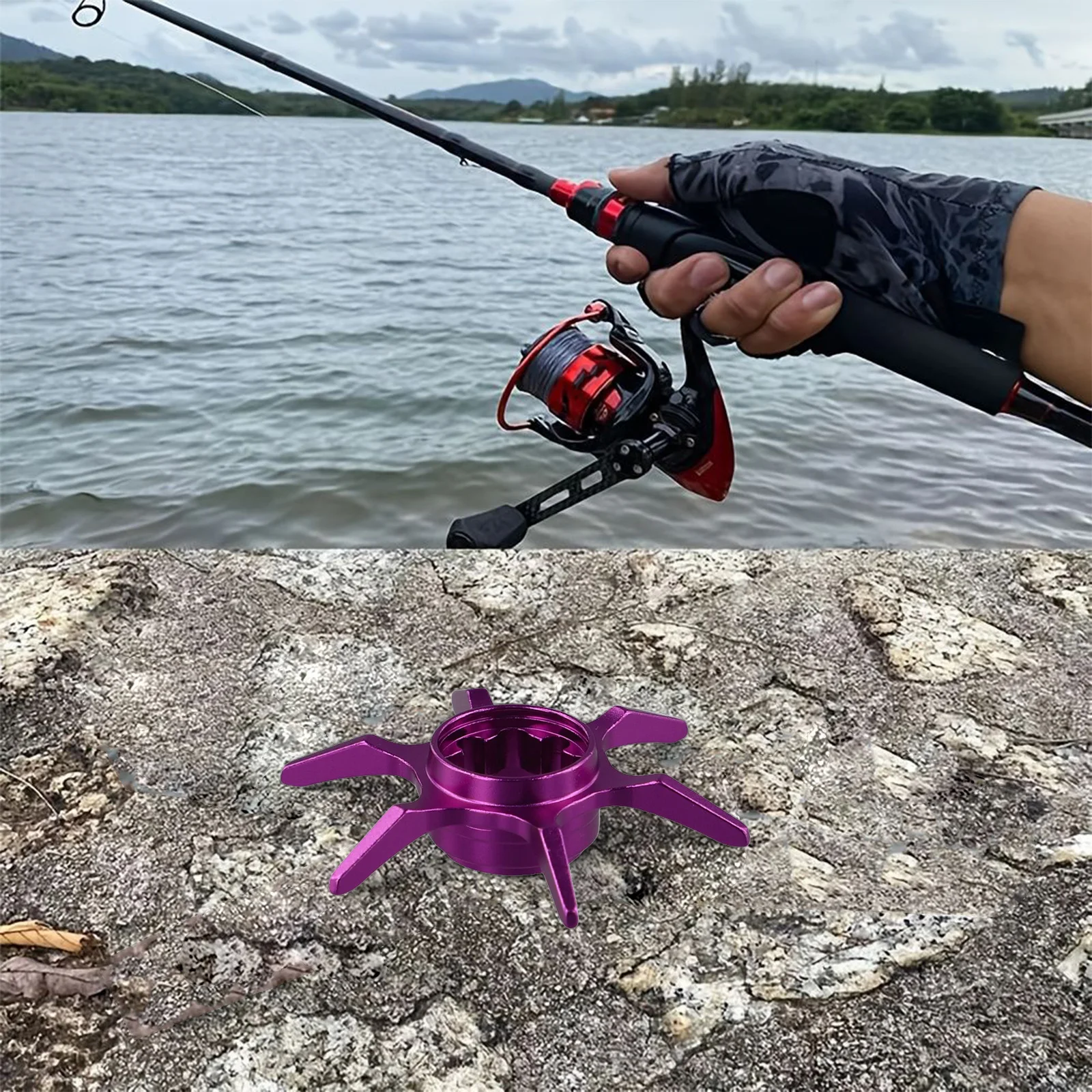 معدات صيد الأسماك الرياضة في الهواء الطلق بكرة الطعم وجع المياه المالحة الأسود خيارات الألوان المتعددة خيار اللون الأرجواني #5