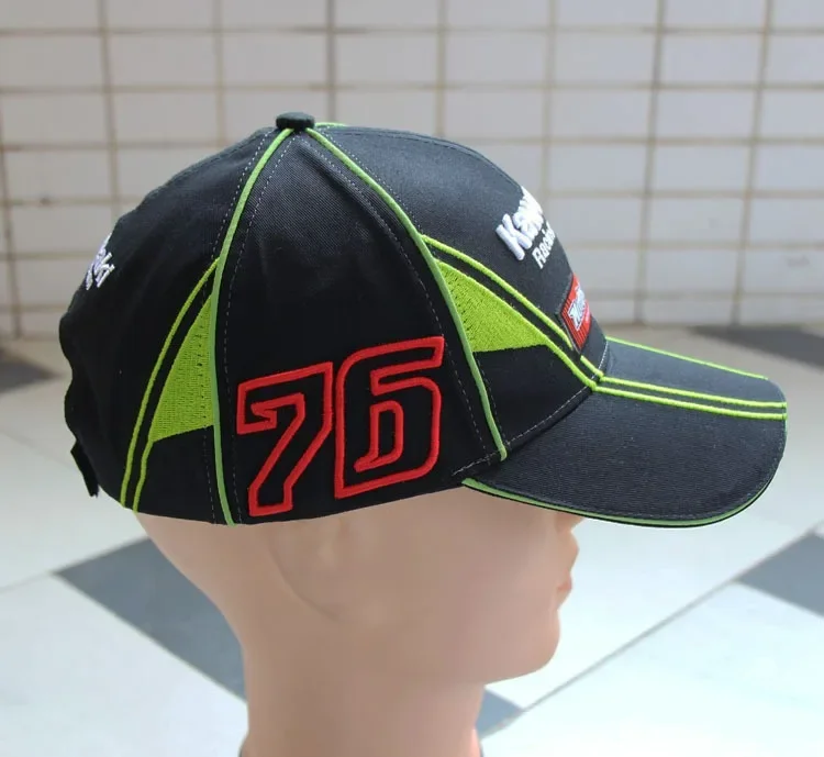 MOTO GP Kawasaki Embroidery Motorcycle Off road Motorcycle Fan Sunscreen Racing Hat Baseball Hat Sun Hat