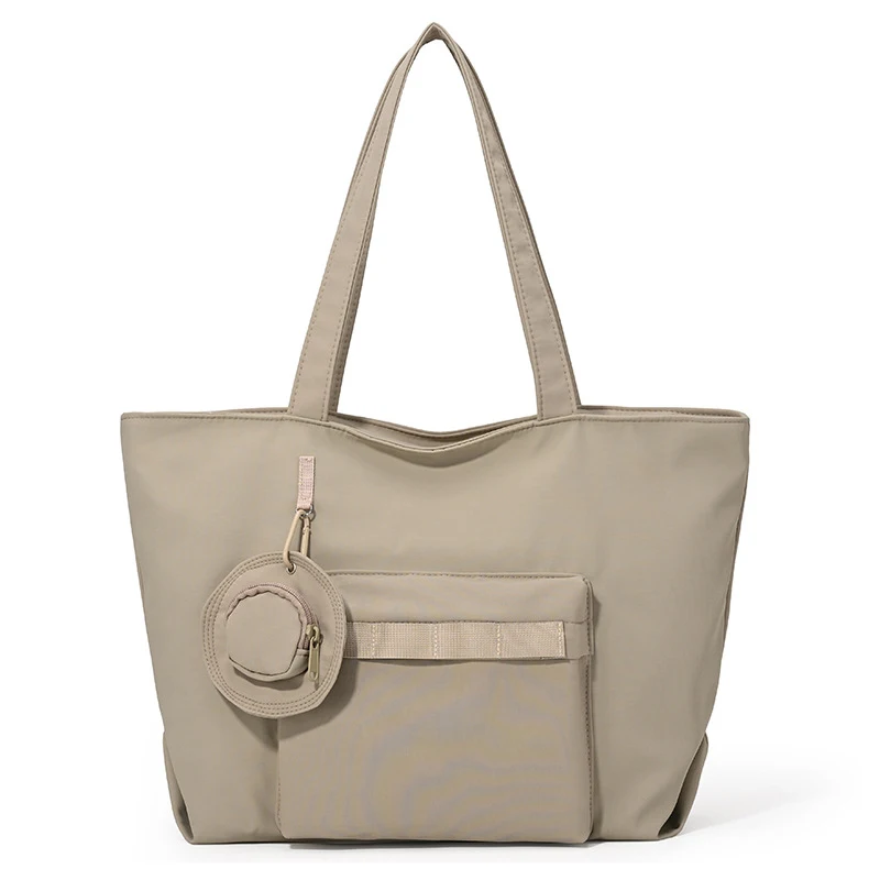 

Korean and Japanese style large-capacity tote bag for women, shoulder handbag for commuting, casual simple canvas bag for studen