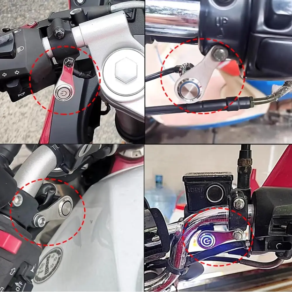 Motorcycle Handlebar Switch Manual Return Reset Button With ON-Off Headlight Fog Light For Horn Engine Power Start Kill Switch