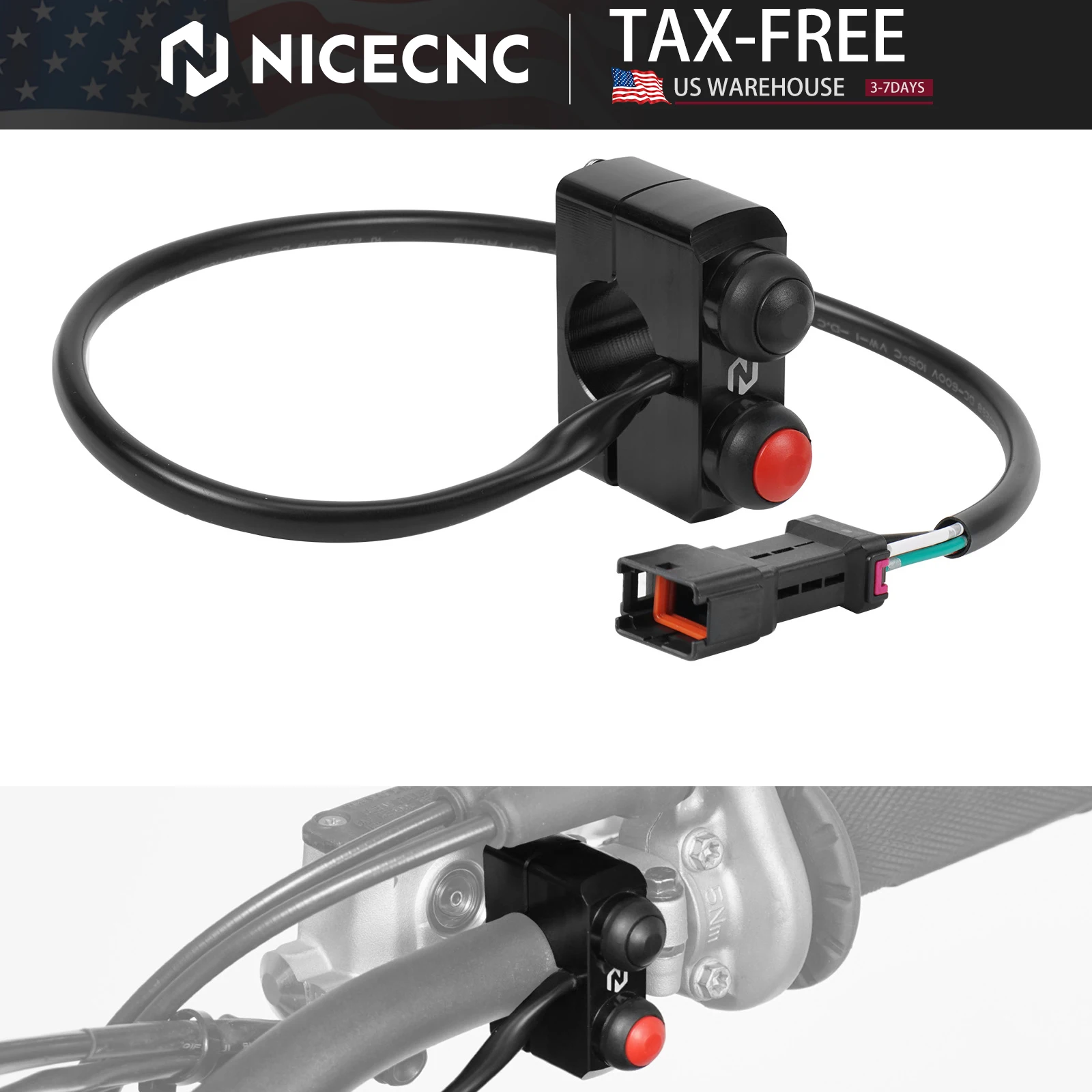 

NICECNC для 2025 2024 KTM EXC 300 SX 125 SXF 450 EXCF 350 Husqvarna TE 300 GasGas EC300, кнопка запуска и остановки мотоцикла