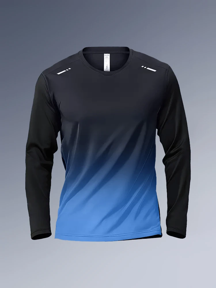 Fitness Clothes Men\'s Spring Autumn And Winter Tights Quick-Drying Clothes Training Sports T-Shirt Stretch Long-Sleeved Running