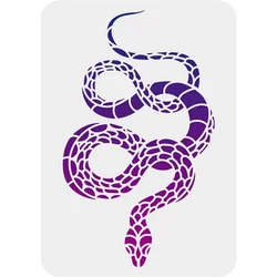 Snake Painting Stencil 8.3x11.7inch Reusable Anaconda Drawing Template DIY Craft Snake Pattern Drawing Stencil Animal Theme