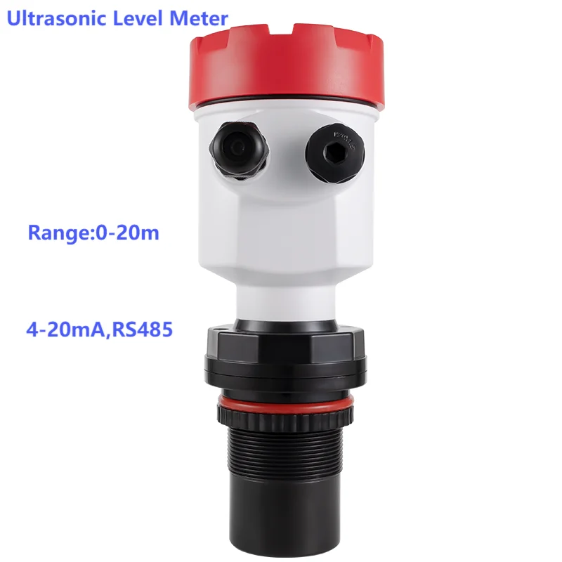 4-20mA Ultrasonic Level Meter 5M 10M 15M Water Diesel Fuel Tank Level Sensor Ultrasonic Depth Level Meter Transmitter Relay