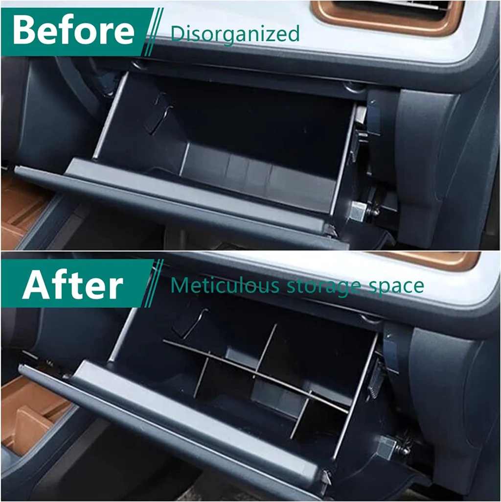 For Ford Maverick 2022 2023 2024 Accessories Car Glove Box Interval Storage Box Interlocking ABS Insert Dividers Stowing Tidying