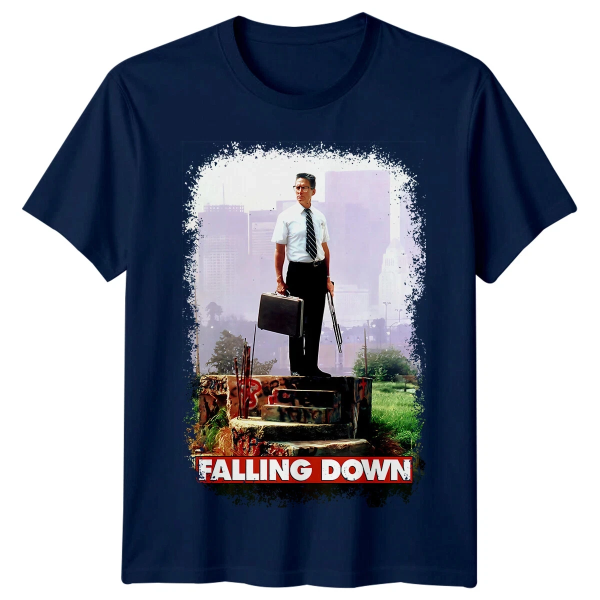 Falling Down T-Shirt Men Summer Classic 90s Urban Thriller Movie Retro Graphic Short Sleeve Streetwear Fan Tee