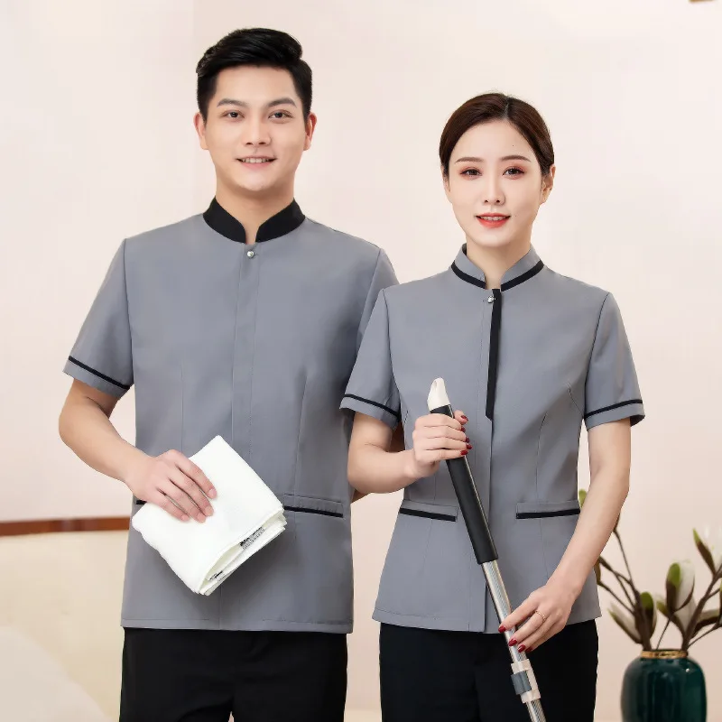 

Cleaning Work Uniform for Women, Short Sleeve, Summer, Hotel, Guesthouse, Property Management, Housekeeping, Cleaning Staff, Aun