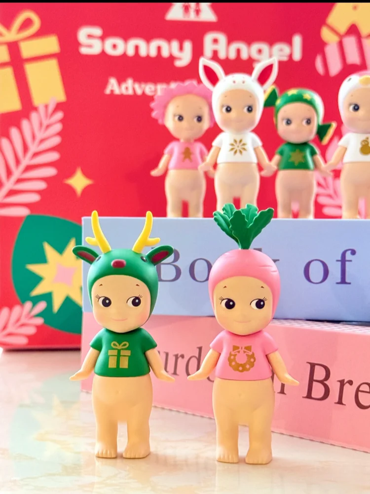 1-12pcs 써니 엔젤스 크리스마스 어드벤트 캘린더 블라인드 박스 애니메이션 피규어 만화 귀여운 장난감 어린이 크리스마스 생일 선물