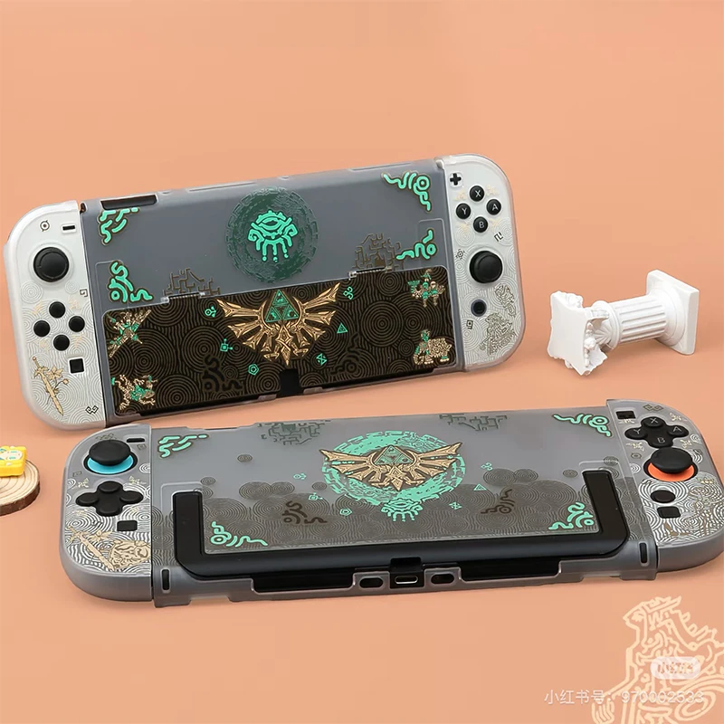 Para Zelda Switch OLED funda Switch 2 cubierta dura de PC Joy-con controlador juegos carcasa para Nintendo Switch 2 Accesorios