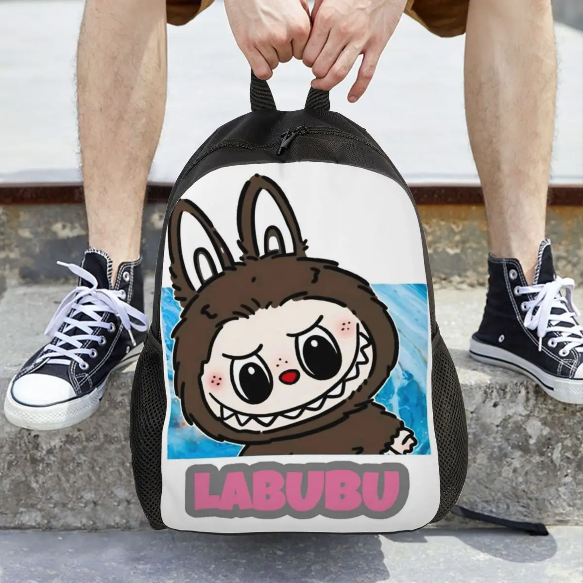 Brown Labubu Lover Xmas Gift For Kids Kid Backpack for Kids Boys Girls Backpacks Kawaii Daycare Child Bookbag