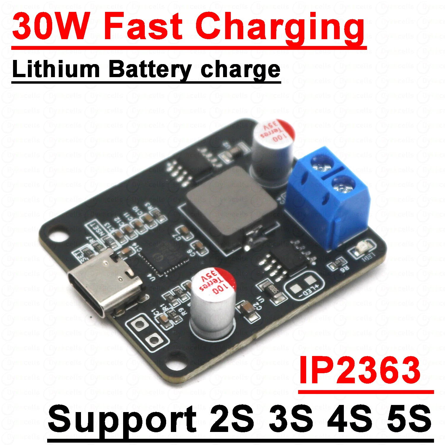 IP2363 30W Lithium Battery Fast Charging Module 2S 3S 4S 5S12V Li-ion Lifepo4 Batteries Charger PD Quick Charge Auto Buck-Boost