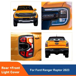 Copertura della luce della testa + copertura delle luci posteriori Surround Trim per Ford Ranger Raptor 2023 2024 Pickup Car outdoor Next Gen accessori