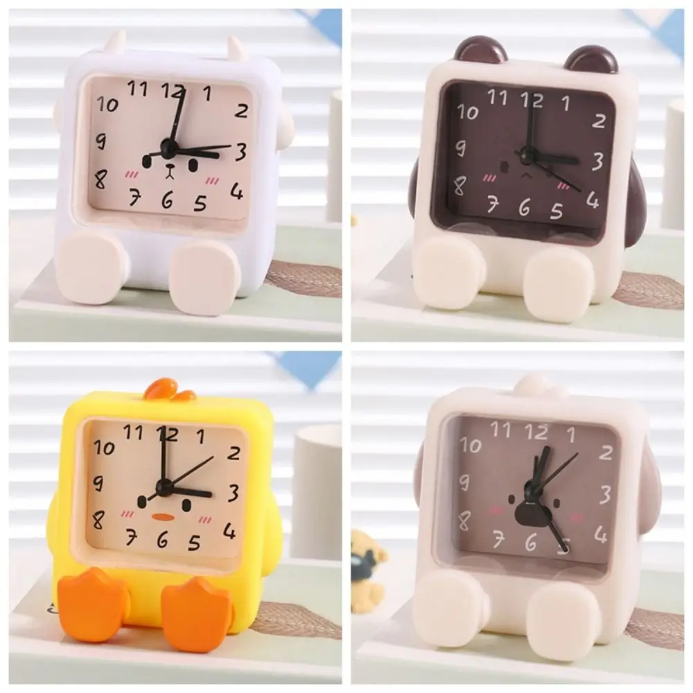 Phone Stand Desktop Clock Phone Holder Multi-functional Statue Cartoon Children's Alarm Clock Anti-slip DIY Crafts