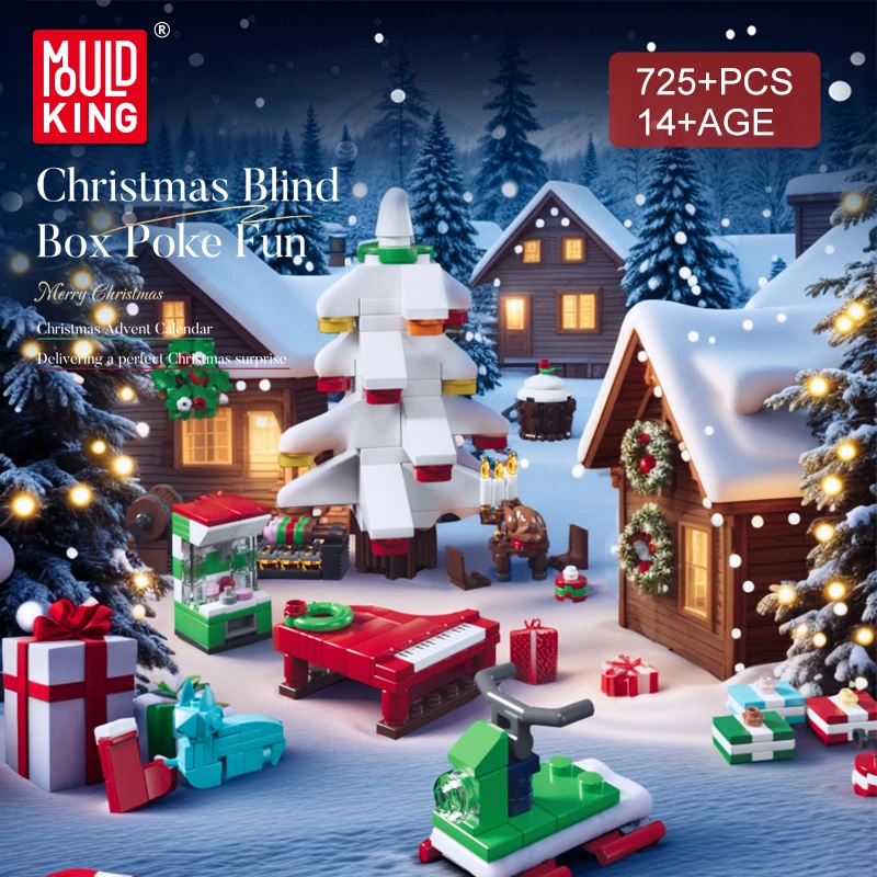 Mould King 10164 10165 Christmas Building Block The Christmas Advent Calendar Model Assembly Brick Toys Kids Christmas Gift