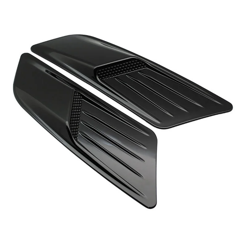 New Car Exterior False Air Outlet Hood Retrofit for Ford Mustang Piano Black Hood Air Outlet Universal