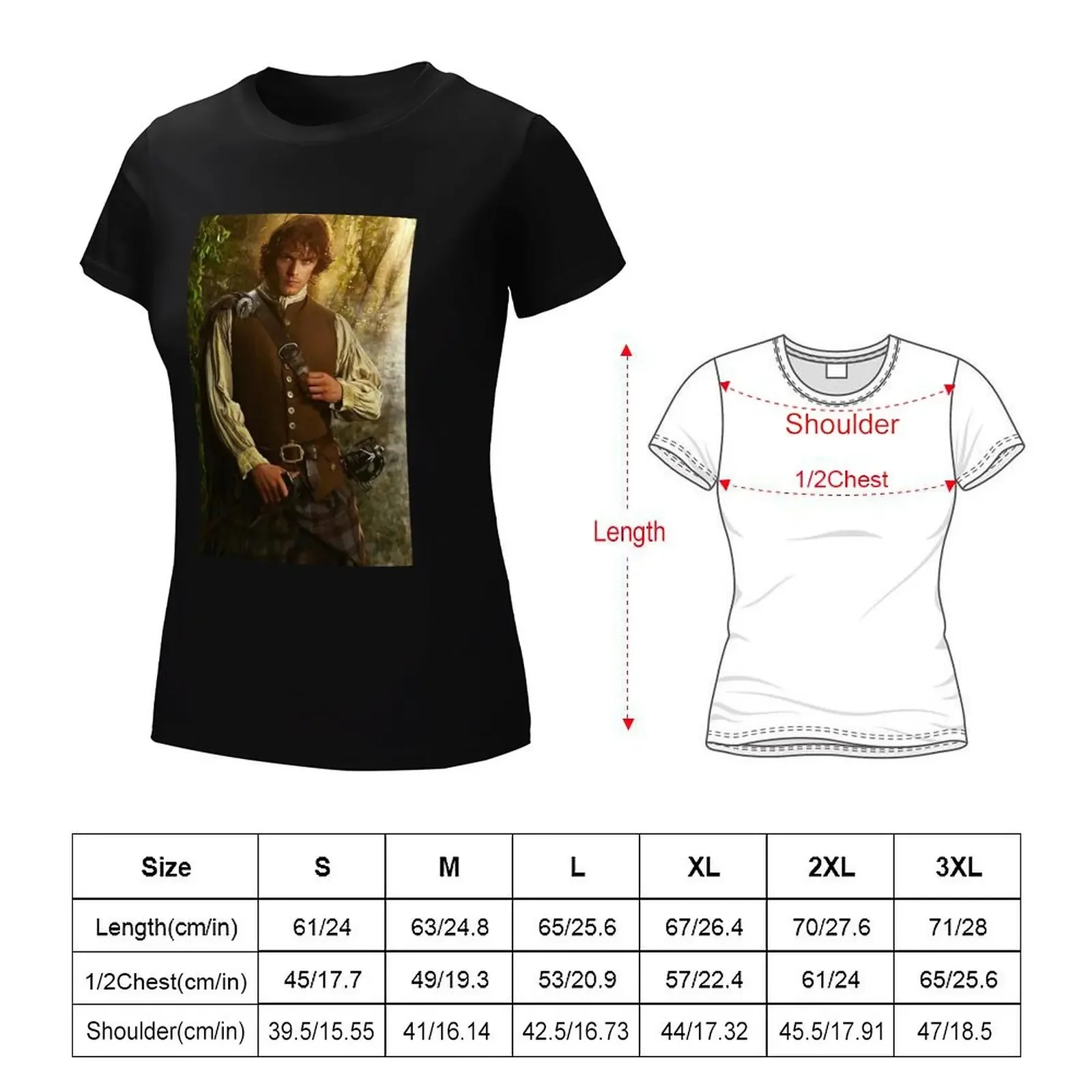 Sam Heughan T-Shirt anime clothes tops female tshirts woman