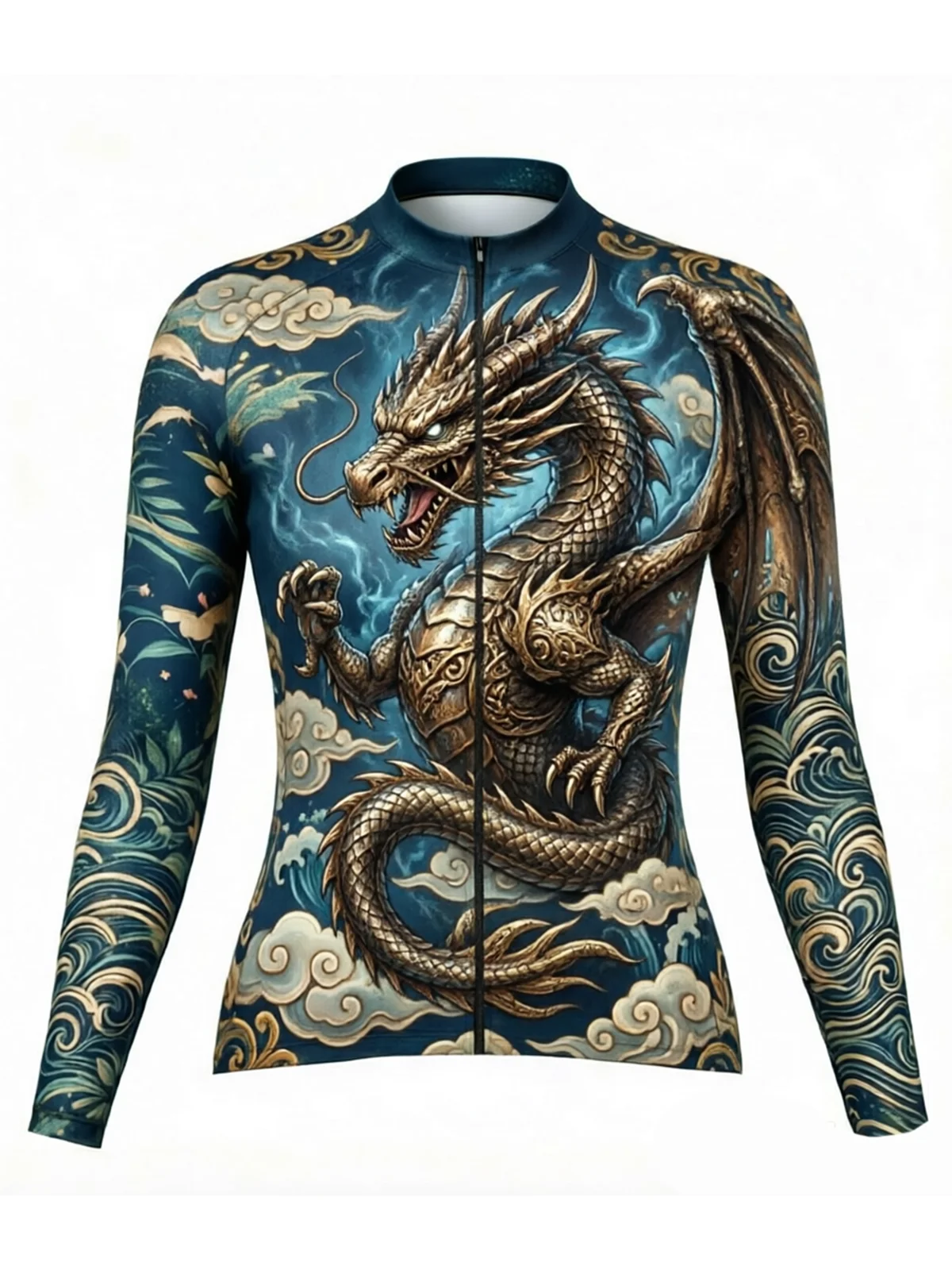 Men‘s Surf Shirt Stand Collar Letter Print Quick Dry UV Rash Guard Beach Swimwear