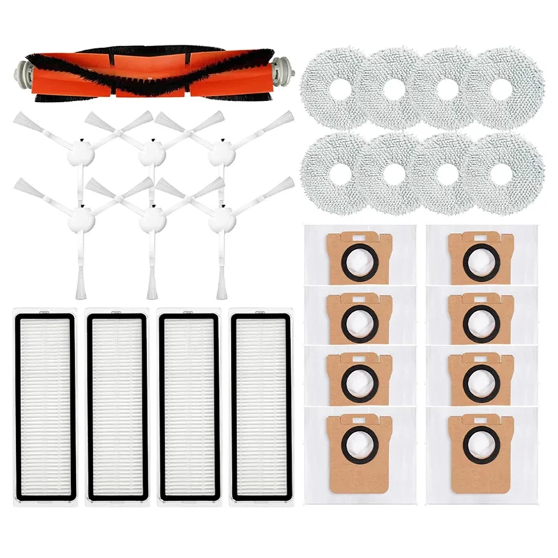 

For Xiaomi Robot Vacuum X10+ X10 Plus B101GL Spare Parts Accessories Main Side Brush Hepa Filter Dust Bag Rag Mop Pads-A54Q