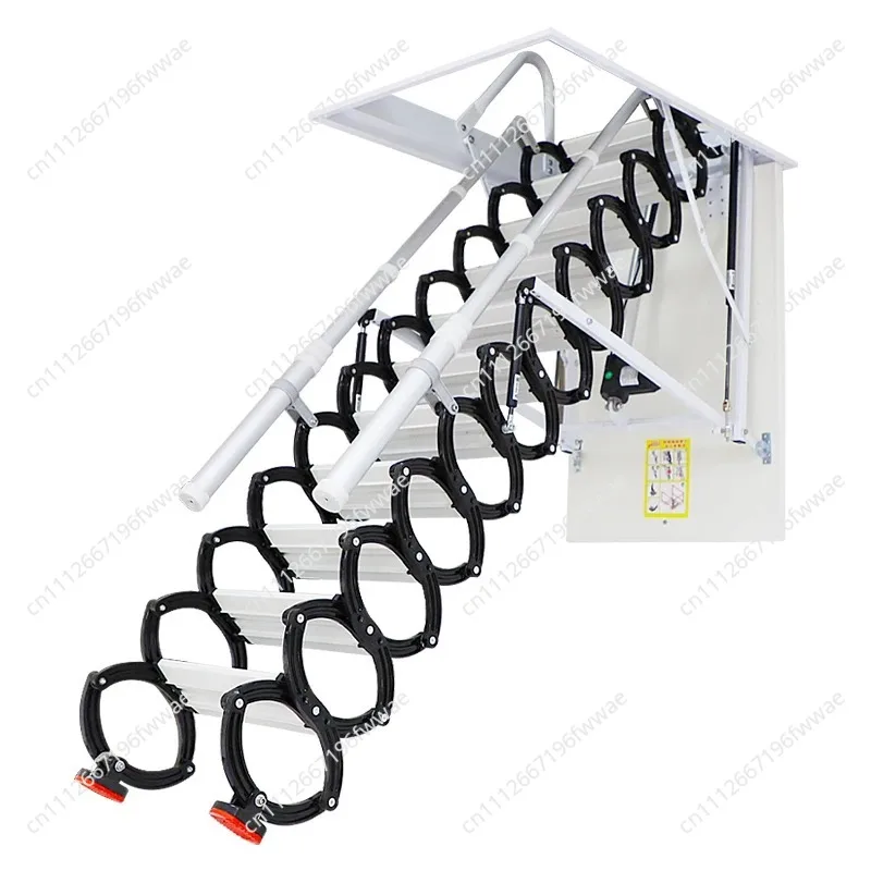 Attic electric telescopic staircase aluminum alloy household folding ladder lifting hidden multi-functional stretching ladder