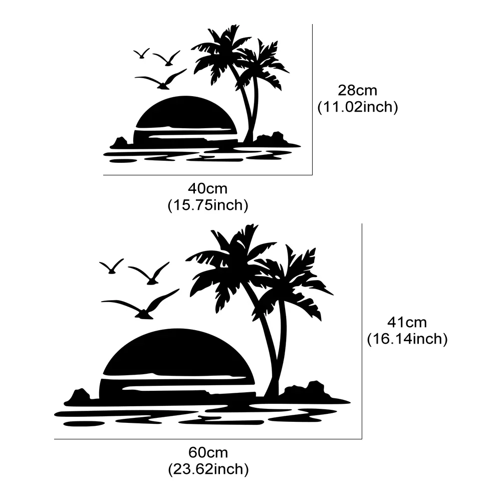 Palm Trees Camping Sticker for RV Campervan Motorhome Caravan Van Body Side Decor Decal Auto Vinyl Tuning Accessories Decoration view 5