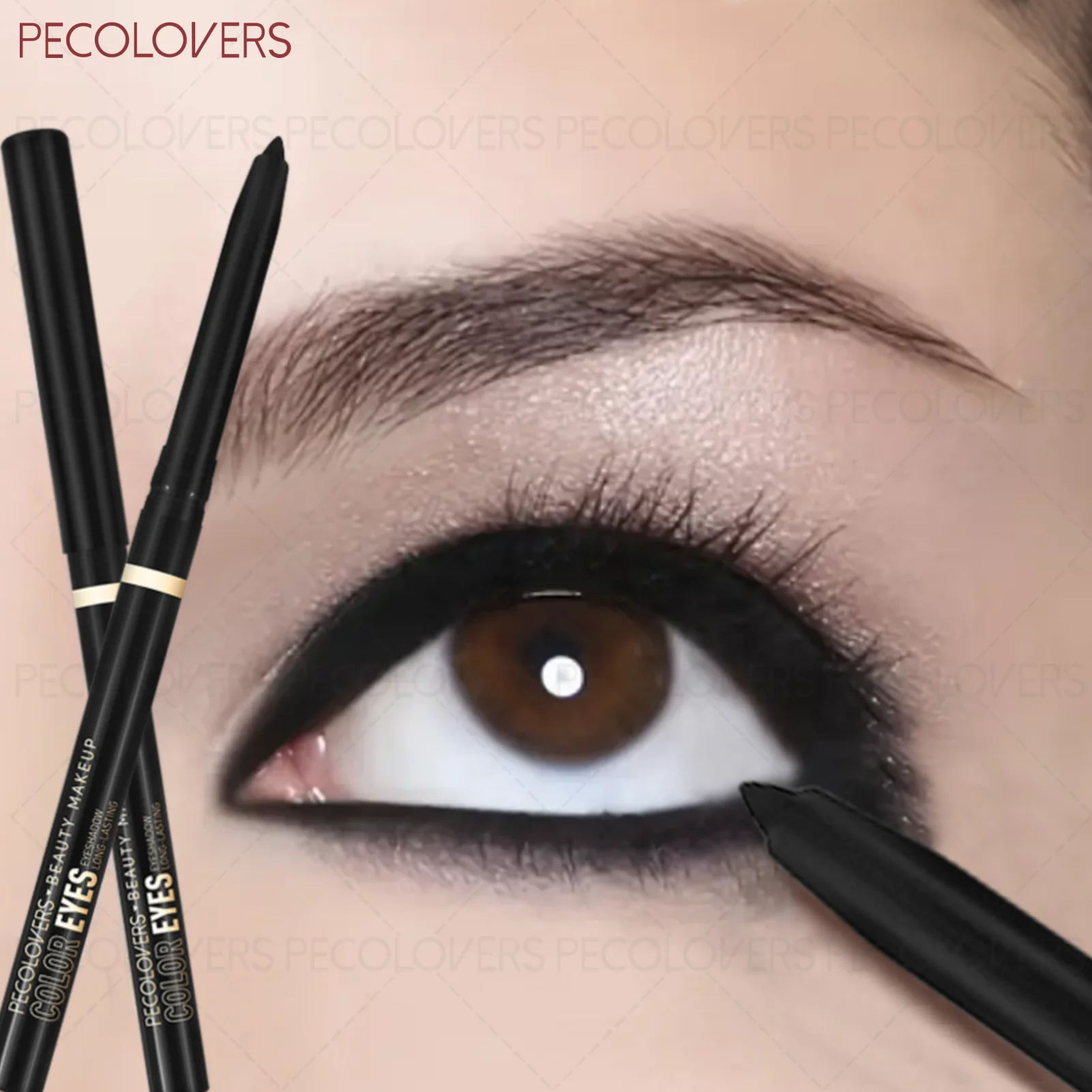 1 penna eyeliner nera, colore ad alta pigmentazione, impermeabile e resistente al sudore, duraturo e naturale, cosmetici per occhi
