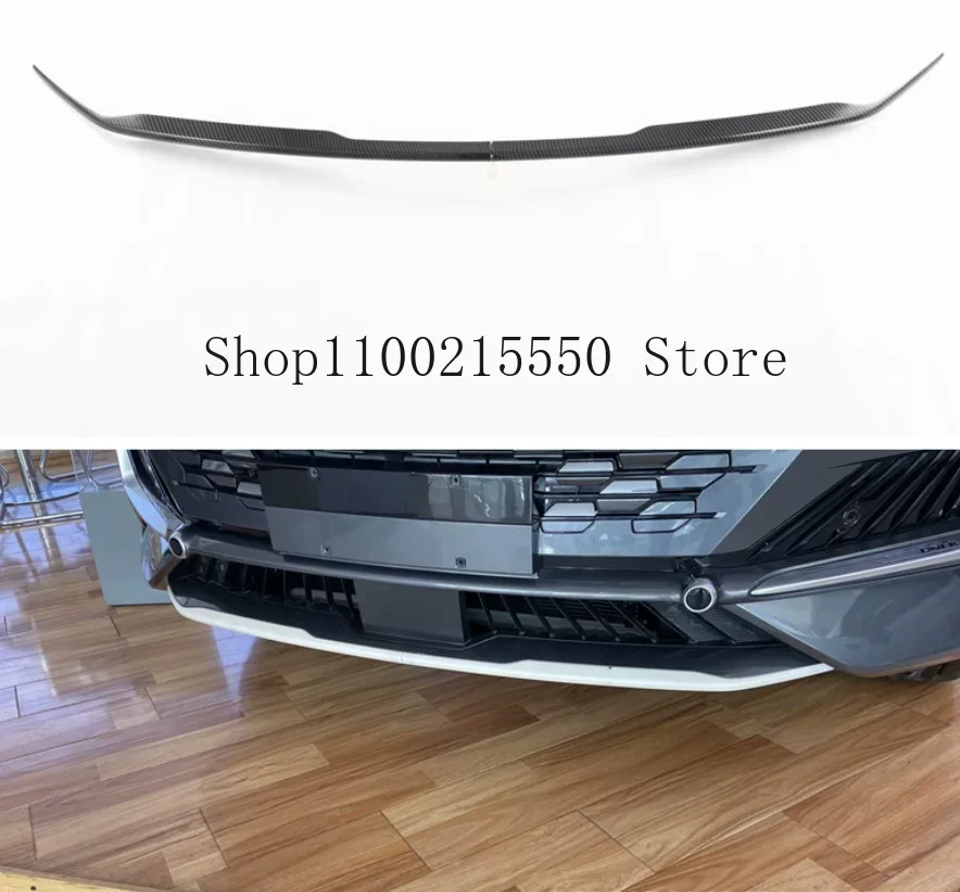 Carbon Garnish Car Front Bumper Anti Hit Trim Decoration Protection Cover For Changan UNIK UNI-K Accessories 2022 2023 2024