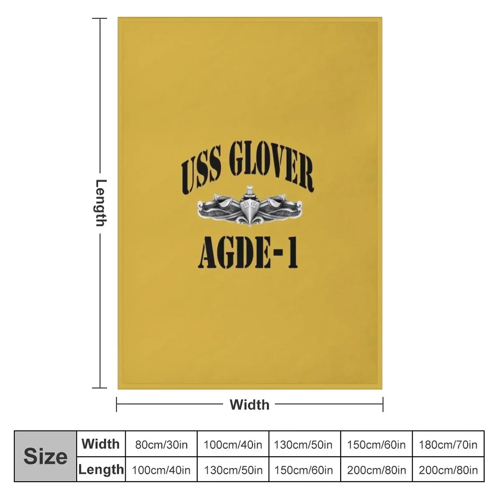 USS GLOVER (AGDE-1) SHIP'S STORE Throw Blanket Weighted Thermal Decoratives Softest Blankets