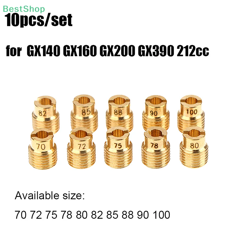 

10 шт. GX140 GX160 GX200 GX390 КАРБЮРАТОР ГОЛОВНАЯ ГОЛОВНАЯ ПЛИВНАЯ НАСАДКА 212CC