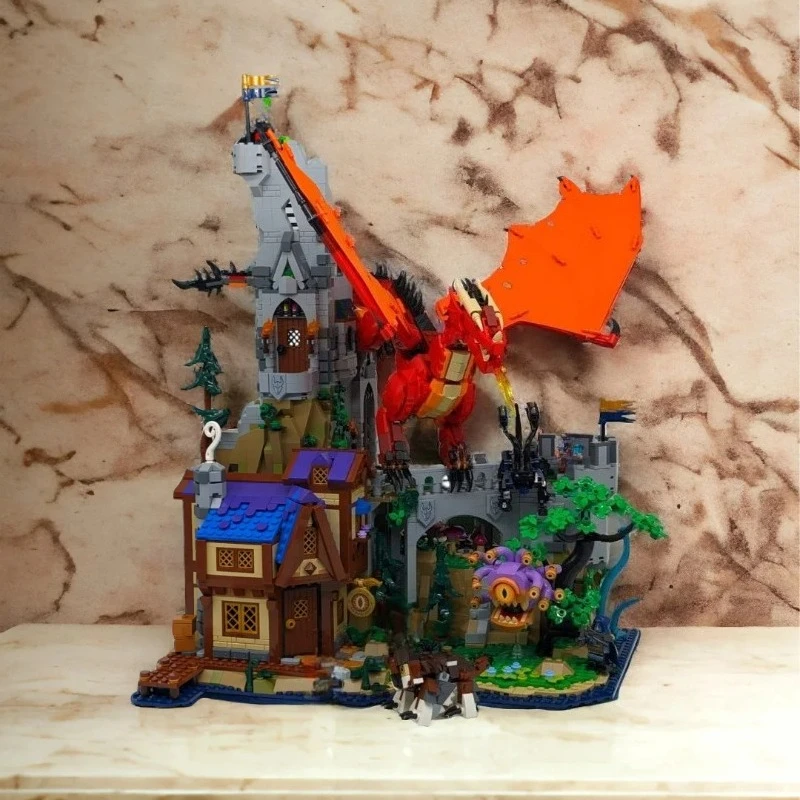 

IN STOCK New 2026 21348 Game Red Dragon's Tale Mode Building Set Assembly Model Blocks Toys Bricks Christmas Gift