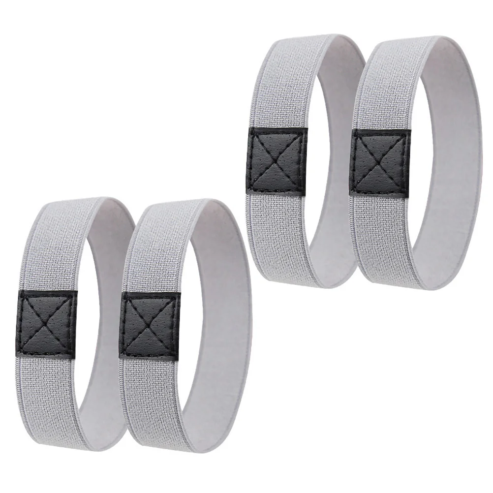 2Pairs High Heel Shoe Straps Stretchy Elastic Anti-Loose Shoe Bands for Women DIY Fixing Loose Heel Shoes Light Grey