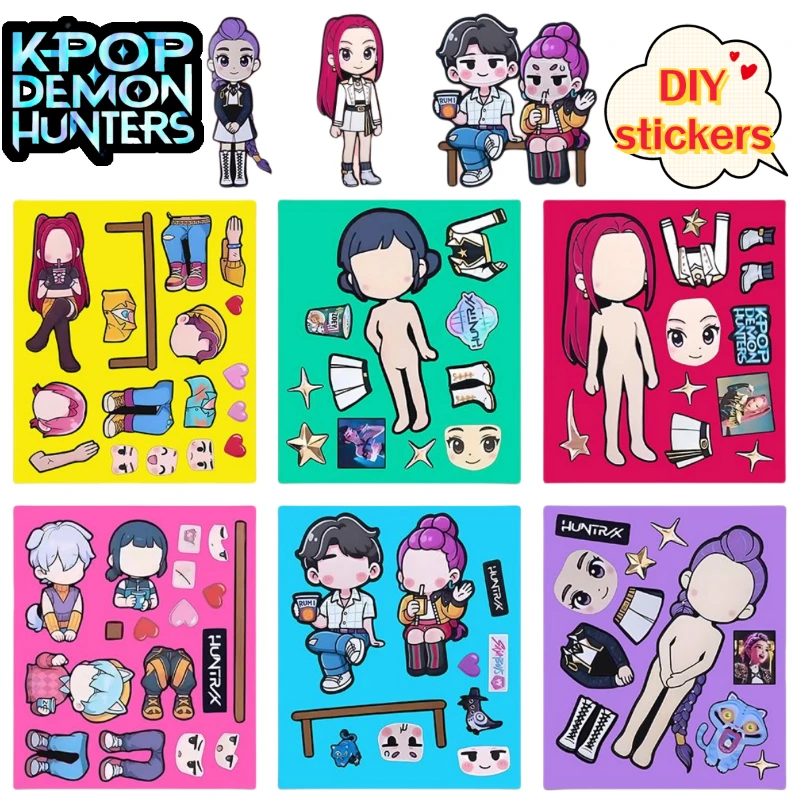 

Новый KPop охотники на демонов Mira Zoey аниме товары-головоломки наклейки для девочек ручной работы игрушки для снятия стресса наклейки подарки оптом