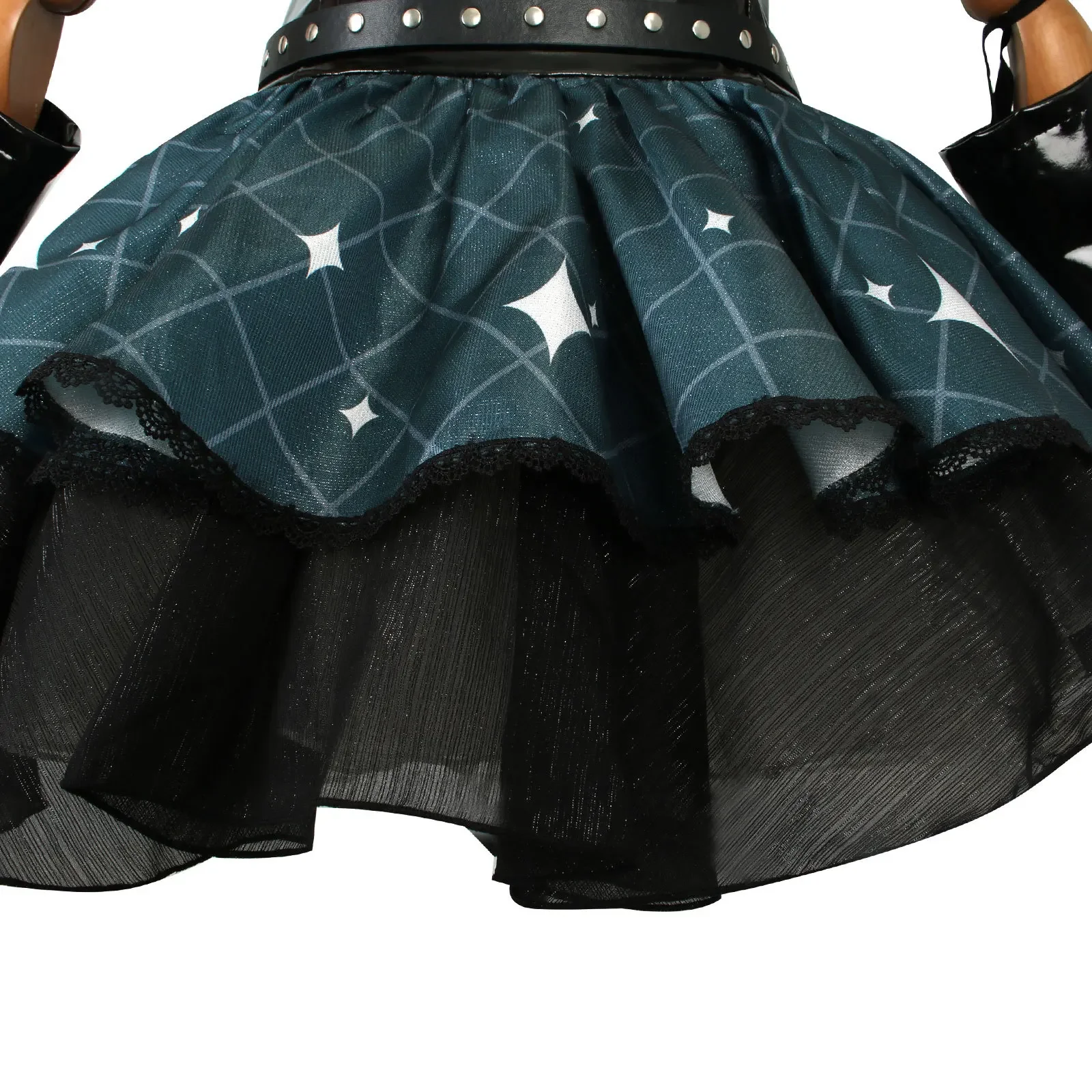 أزياء نسائية مثيرة شيطان ميكو التأثيرية أزياء أنيمي الشيطان هاتسون التأثيرية فستان موحد باروكات أجنحة بدلة مع قرون ذيل حفلة الهالوين