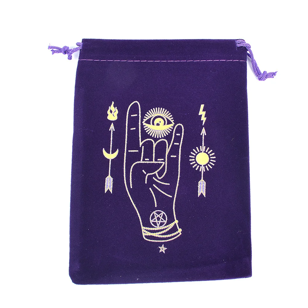 10pcs/lot 13*18cm 5*7 Inches Purple Velvet Bag With Drawstring Tarot Cards Packaging Bags Jewelry Gift Pouch Wholesale