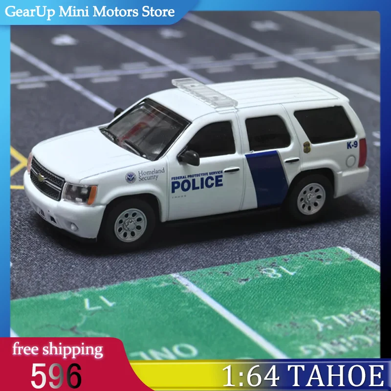 

596 Chevrolet Tahoe Police Car 1:64 Diecast Model - U.S. Department of Homeland Security DHS SUV Alloy Replica for Collectors
