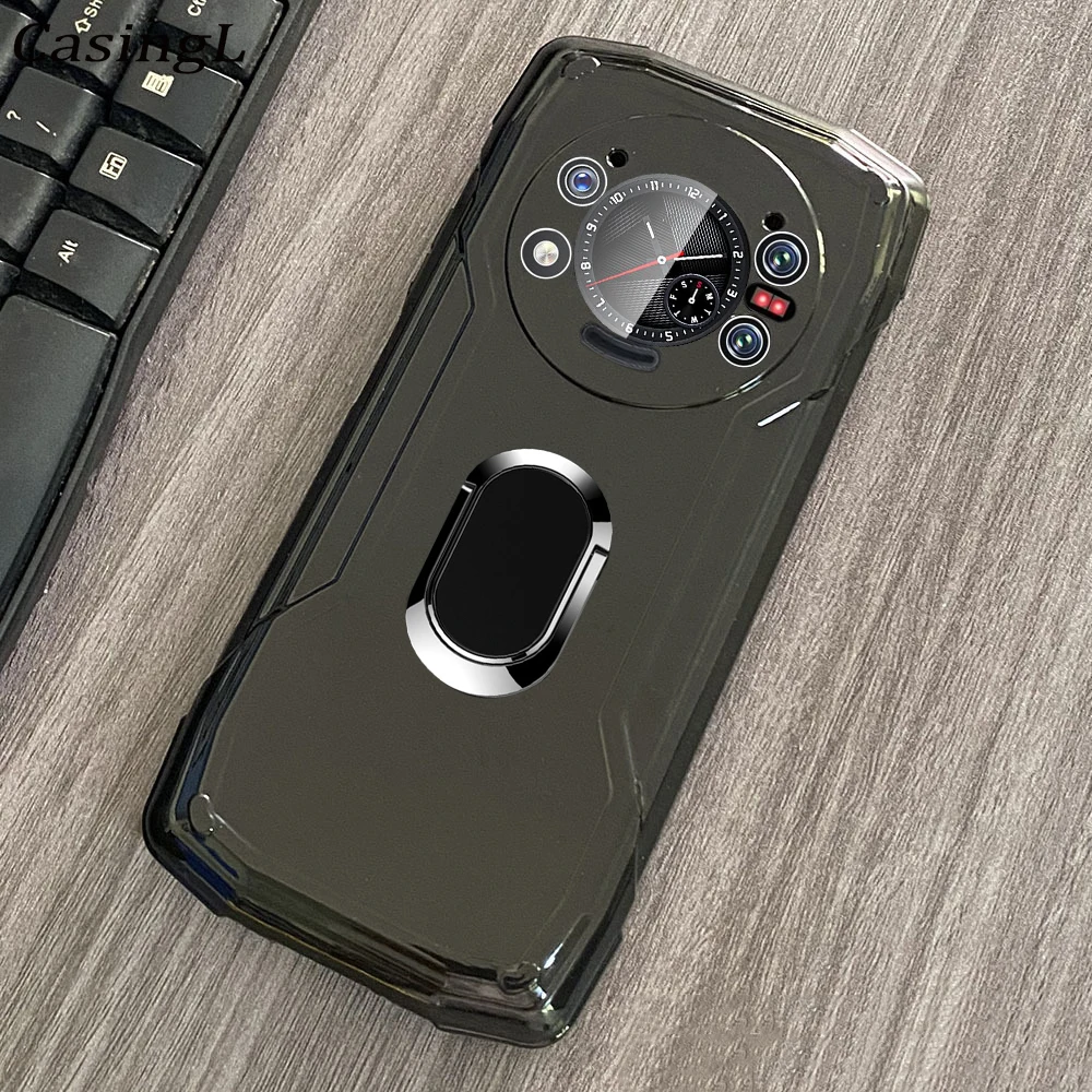 

For Cubot KingKong Star Case Car Magnetic Ring Mirror Glossy Silicone Shockproof Cover For Cubot King Kong 9 Power Phone Shell