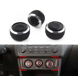 3Pcs Car AC Knob for Volkswagen VW POLO 2004-2013 MK4 MK5 9N 9N3 6R Air Conditioning Knob Heat Control Switch Button Accessories