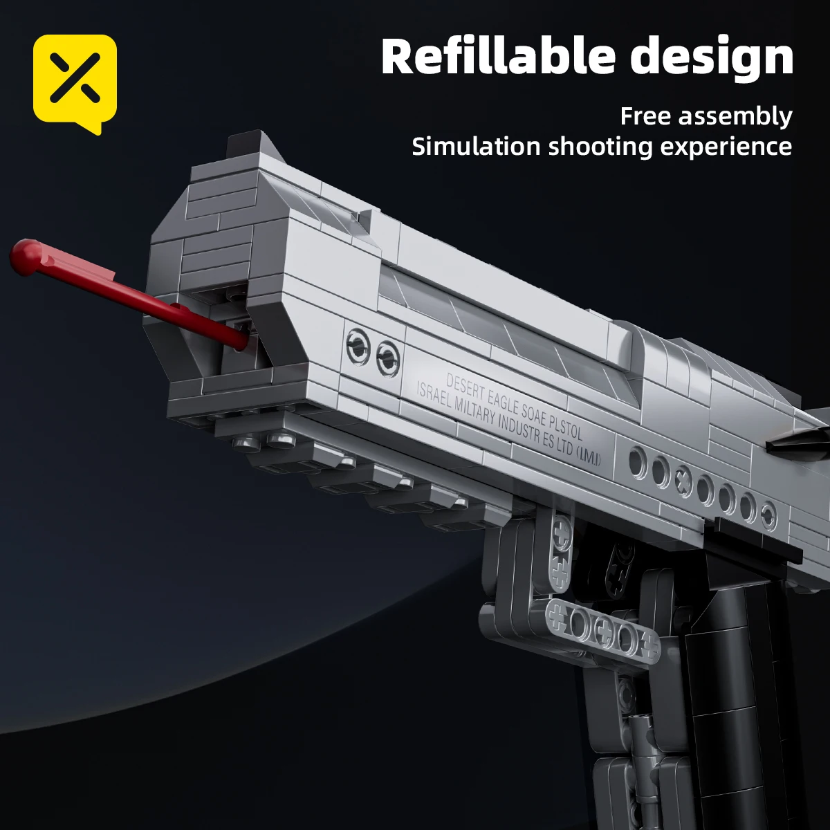 مجموعة مكعبات بناء مسدس مكونة من 375 قطعة لعبة بناء عسكرية قابلة للرماية كهدية للهالوين للأطفال والكبار #3