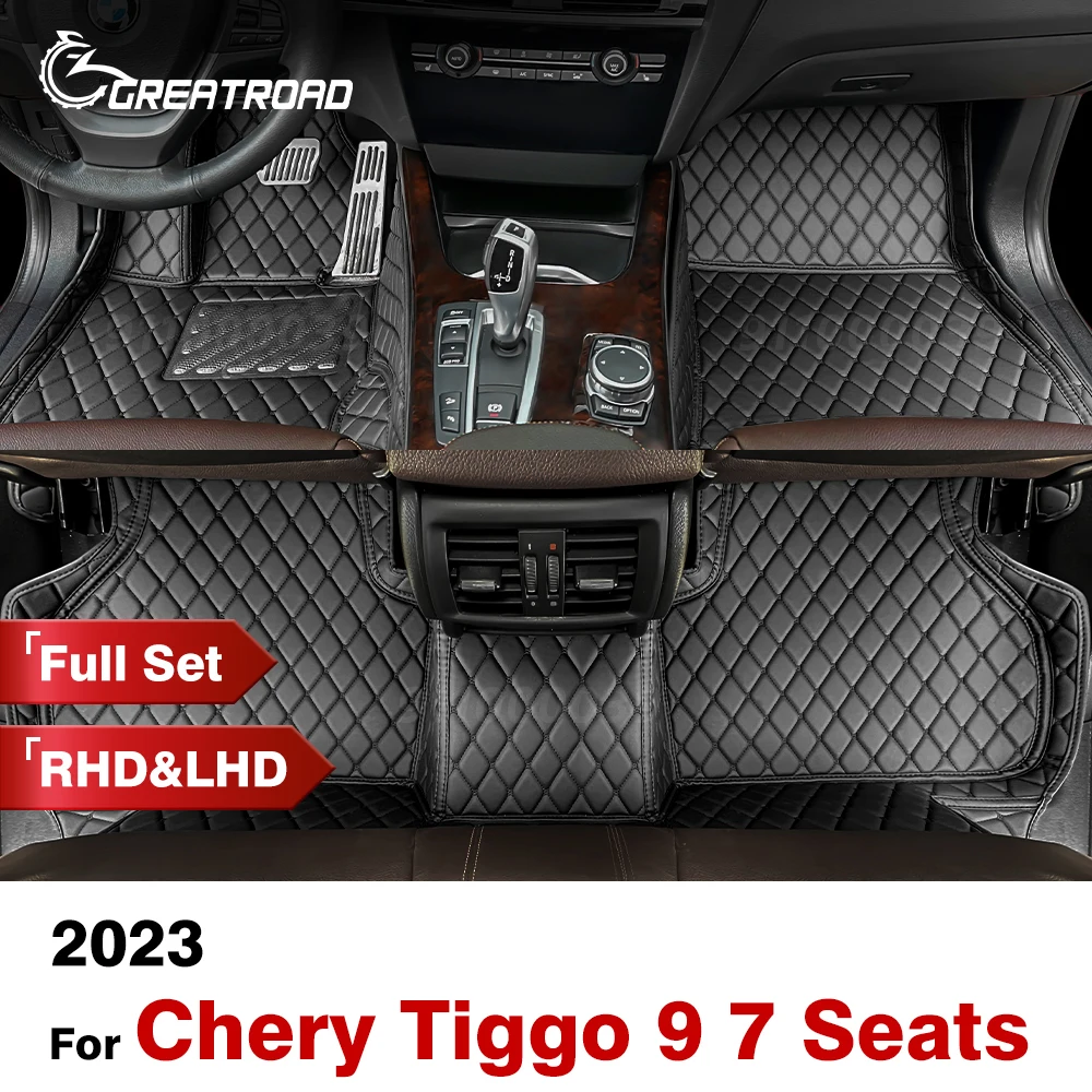 

Custom Car Floor Mats For Chery Tiggo 9 7 Seats 2023 Carpet Cover Interior Details Accessories Protective Pad Parts