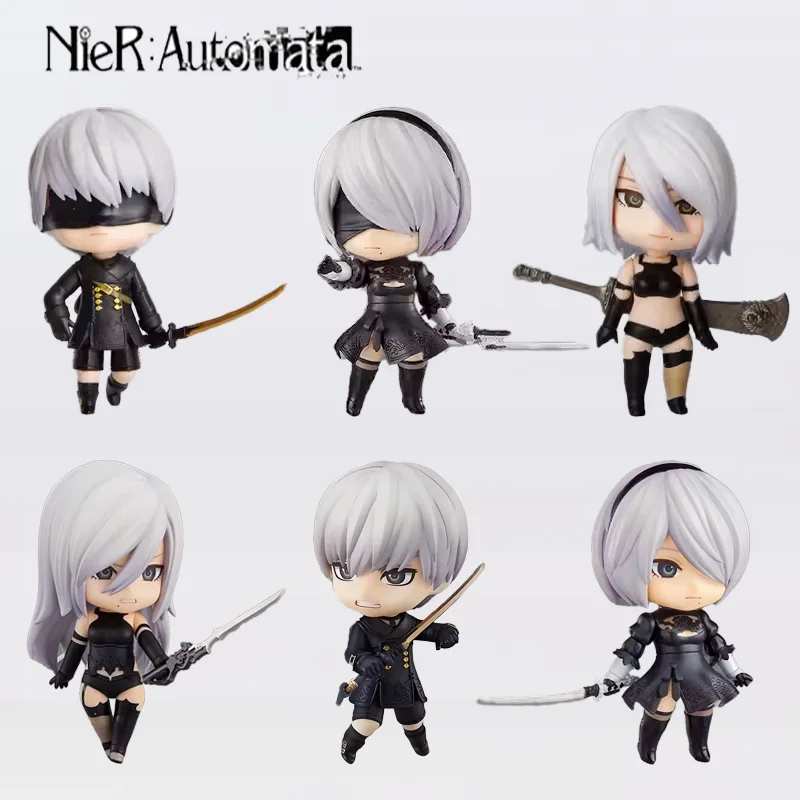 

New 9CM NieR:Automata Yorha Type A2 PVC Anime Action Figures Model Collection Ornament Anime Cartoon Model Toy Gift