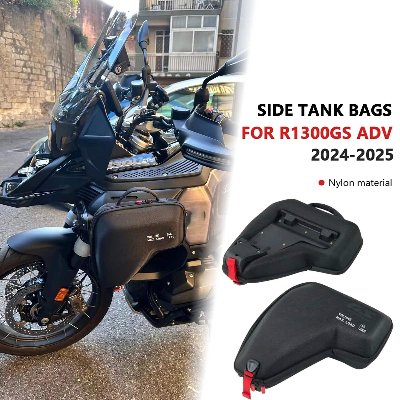 

R1300GS приключенческие аксессуары для мотоциклов, обтекатель, левый и правый, сумки на капот радиатора, водонепроницаемые для R 1300 GS ADV R1300GSA 2024 2025