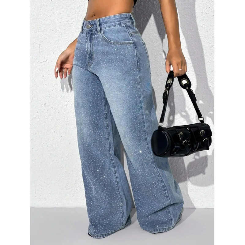 

Low Waist Loose Jeans Women's Casual Trousers Comfortable Fit Denim Pants Spring Fashion Low Waist Design
