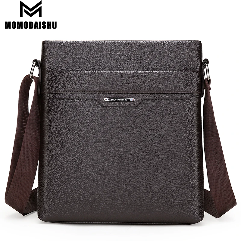 Men\'s Shoulder Bag Business Handbag Party Crossbody Bags Waterproof Sling Messenger Bag Small Shoulder Travel Bag Leather