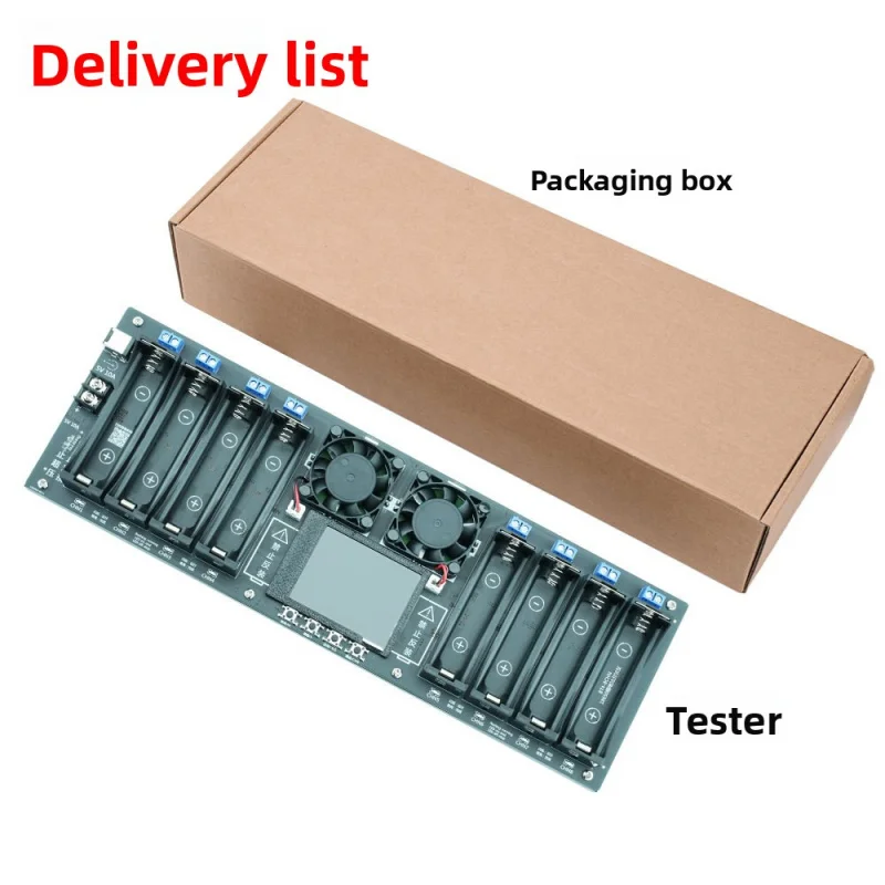 Type-C 8-Channel 3.7V Lithium Battery Capacity and Internal Resistance Tester for 18650