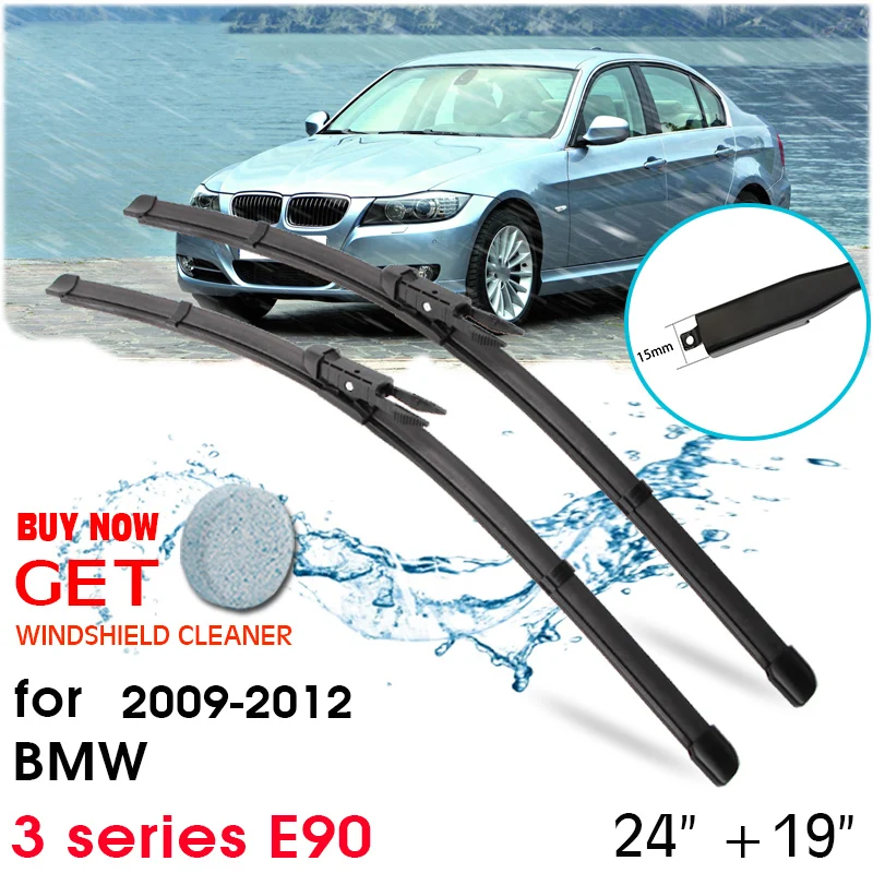 Car Wiper Blade Front Window Windshield Rubber Silicon Refill For BMW 3 series E90 2009-2012 LHD / RHD 24