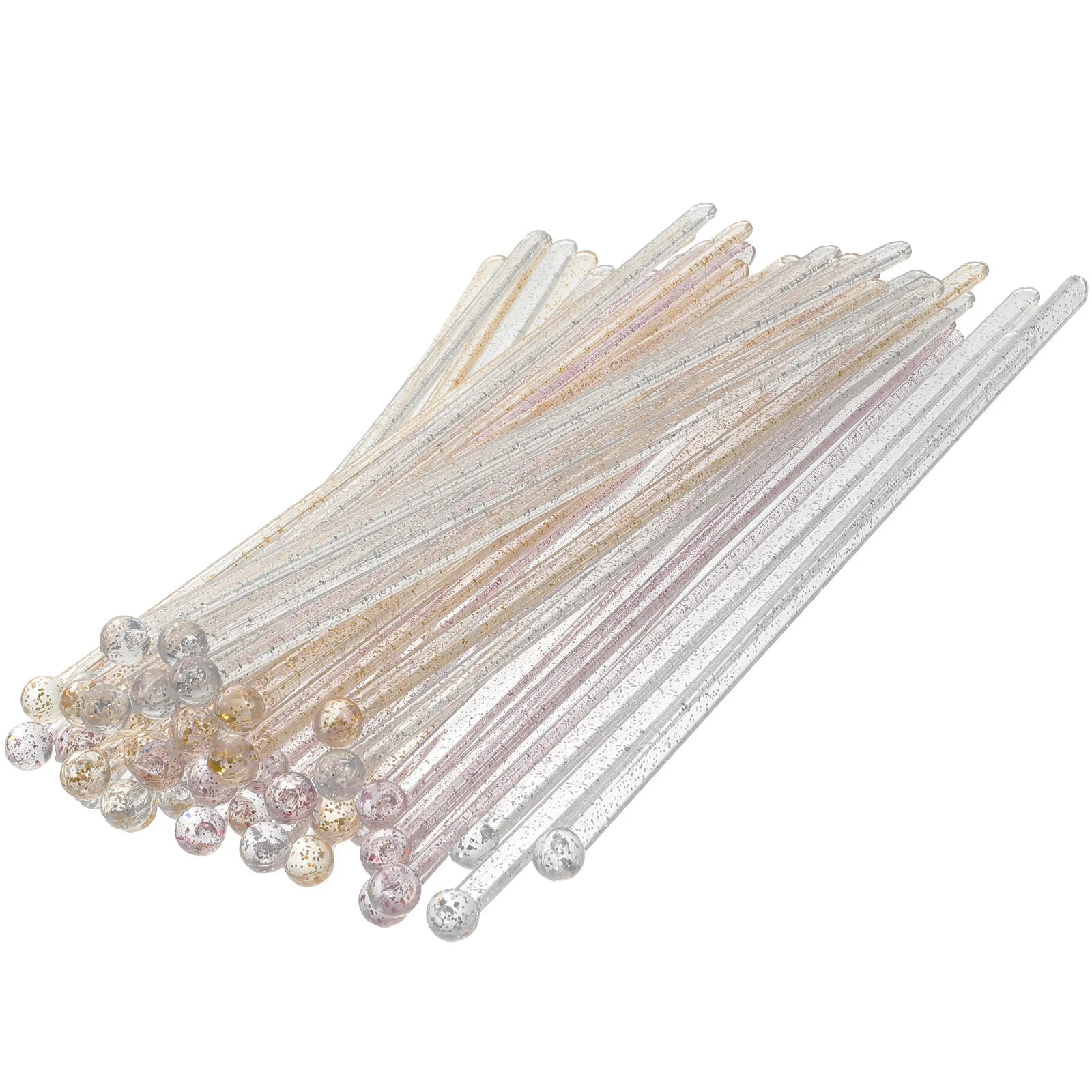

45Pcs Cake Sticks Reusable Premium Plastic Drink Stirrers Smooth Easy Clean Modern Design for Coffee Cocktail Beverages Bar