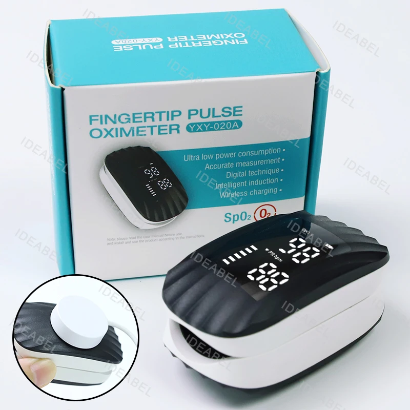 Magnetic Radio Charging Digital Finger Pulse Oximeter LED Medical SPO2 Health Alarm Fingertip Oxygen Saturation Monitor