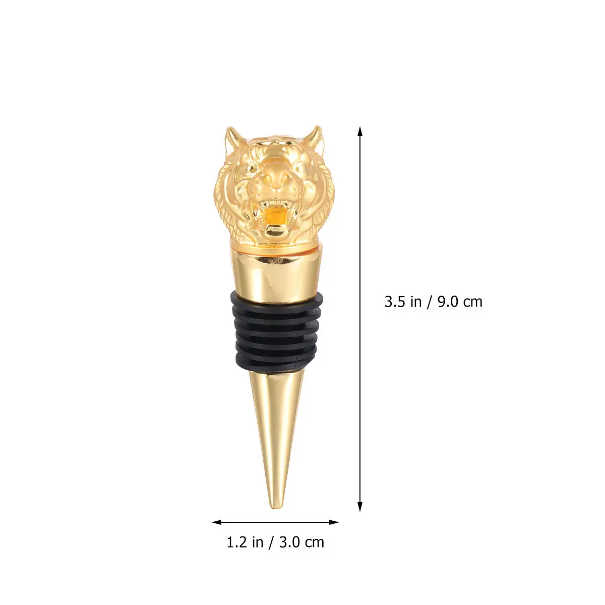 Tiger Zodiac Wine Bottle Stopper Airtight Reusable Decorative Bottle Plug for Home Bar Party Gifts